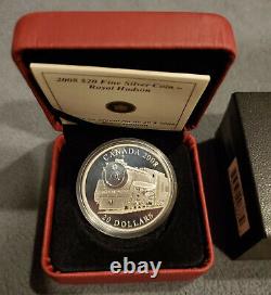 Édition limitée rare de 2008: Pièce de 1 oz en argent fin de 20 $ Royal Hudson CP Train