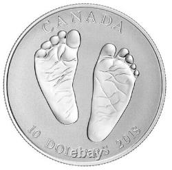 Empreintes de pied de bébé 2018 1/2 oz. Pièce en argent 9999 de la Monnaie royale canadienne 158,88 $