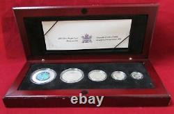 Ensemble D'hologrammes De Feuille D'érable D'argent De 2003 Monnaie Royale Canadienne