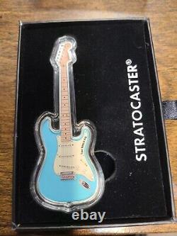 Ensemble complet de 3 pièces de monnaie de 2 dollars des Îles Salomon Fender Stratocaster 2022.