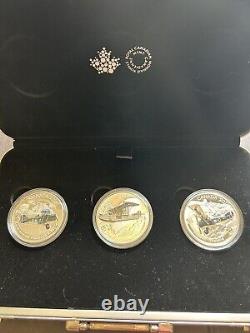 Ensemble de 3 pièces de monnaie du Canada de la Première Guerre mondiale de 2016 avec étui métallique