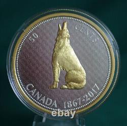 Ensemble de grosses pièces canadiennes 2017 6 x 5 oz Conceptions Colville dans un coffret en bois en argent pur