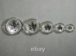Ensemble de marques d'atelier de feuille d'érable canadienne en argent 2004