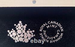Ensemble de pièces canadiennes en argent fin fractionné 2015 de l'aigle chauve avec certificat d'authenticité et boîte en bois