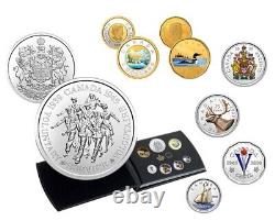 Ensemble de pièces de monnaie colorisées en argent pur 2020 classiques canadiennes avec médaille