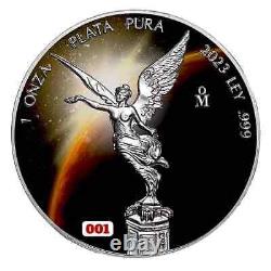 Ensemble de pièces de monnaie en argent de 3 x 1 oz de l'éclipse totale chromatique 2023-2024 Canada USA Mexique