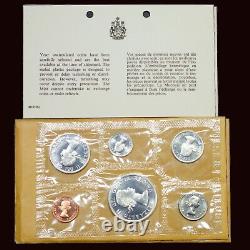 Ensemble de preuves de 1954 avec emballage et boîte d'origine, livré avec une preuve royale canadienne de 1964.
