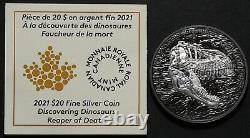 Faucheur de la Mort Dinosaure 2021 Argent Rhodium Canada 20 $ #18110