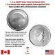 Faucon Des Neiges Canadien 2016 1,5 Oz 9999 Silver Bu Round Limited Bullion Coin