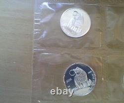 Feuille de dix pièces de 1/2 oz en argent du loup de la forêt canadienne de 2006