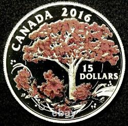 Fleurs de cerisier 2016 Canada 15 $ en argent pur #6835.