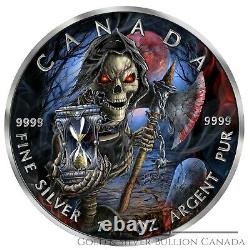 Grim Reaper Décès Feuille D'érable Harmaguédon 4 1 Oz Pièce D'argent 5$ Canada 2021