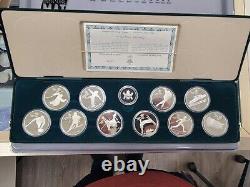 Jeux olympiques de Calgary au Canada en argent sterling de 1988 ensemble de 10 pièces de 20 dollars #piècesducanada