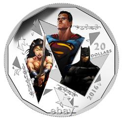 La Trinité 1 Oz. 9999 Pièce De Preuve En Argent Superman, Batman & Wonder Woman Ogp