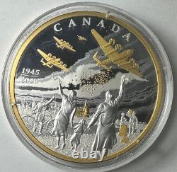 Libération des Pays-Bas en 2020, pièce de monnaie en argent pur de 10 onces de 100 $ du Canada