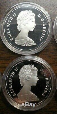 Lot De 10 1982 Canada. 500 Silver Proof Dollars Regina Centennial -dans Boîtes