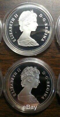 Lot De 10 1982 Canada. 500 Silver Proof Dollars Regina Centennial -dans Boîtes