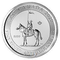 Lot de 5 pièces de monnaie en argent de 2 onces de la Gendarmerie royale du Canada 2020