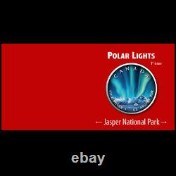 Lumières Polaires Parc National Jasper 2020 1 Oz Couleur Argent Canada Aurora Borealis