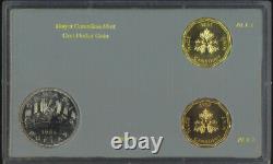 Monnaie Royale Canadienne Circulant $1 One Dollar Test Token Set Gold Bronze