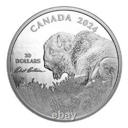 Montre météo Bison en argent 9999Ag de 50mm par Robert Bateman à 2024 $