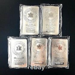 Mrc 10 Oz Silver Bar Monnaie Royale Canadienne. 9999 Lingots D’argent Fin (scellé)