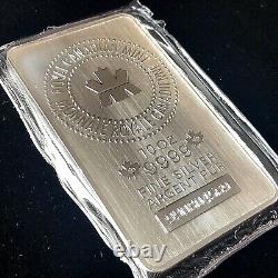 Mrc 10 Oz Silver Bar Monnaie Royale Canadienne. 9999 Lingots D’argent Fin (scellé)