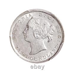 NFLD 5 cent 1894 PCGS AU-55 Monnaie Royale Canadienne