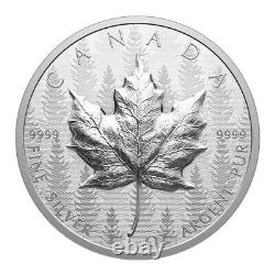 NOUVEAU! Canada 2024 Feuille d'érable Forêt SML Ultra Relief élevé 1 oz Pièce d'argent