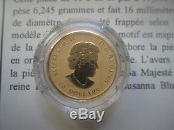 Or Maple Leaf 1/5 Oz Coin Piedfort 6,25 G Pur Rare Seulement 3000 Monnayé