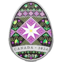 PYSANKA 2024 Pièce en argent fin de 1 once de 20 $ de la Monnaie royale canadienne