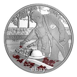 Pièce commémorative en argent pur à l'épreuve de 1 once 9999 du jour du Souvenir de 20 dollars canadiens de 2023