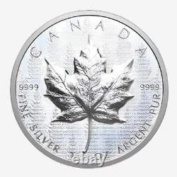 Pièce d'argent 1 oz à feuille d'érable canadienne UHR 2024 'Forêt Pulsante'