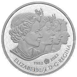 Pièce d'argent 2022 de la Couronne de la Reine Elizabeth II pour son couronnement - Monnaie Royale Canadienne - 5 onces