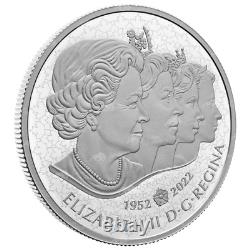 Pièce d'argent 2022 de la Couronne de la Reine Elizabeth II pour son couronnement - Monnaie Royale Canadienne - 5 onces