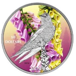 Pièce d'argent de 1/2 oz 2017 de 10$ Canada Oiseaux parmi les couleurs de la nature Purple Marin
