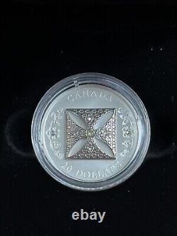 Pièce d'argent de 1 oz Canada 20 $, Diadème de diamant de la reine Elizabeth II, 2022