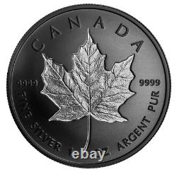 Pièce d'érable en argent pur de 1 once incuse plaqué rhodium de 2020 CANADA 20 $