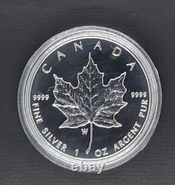 Pièce d'or en argent fin Maple Leaf 2020 avec marque d'atelier W du Canada - 1 once - 9999