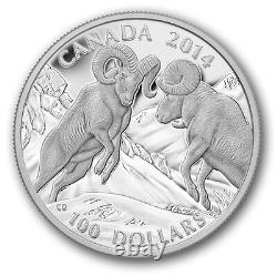 Pièce de monnaie 2014 en argent de 100 $ BIGHORN SHEEP