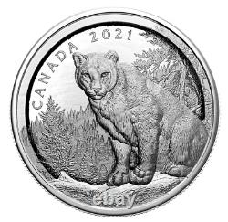 Pièce de monnaie de preuve en argent pur 9999 de 3 oz MultiLayrd COUGAR de 50 $CANADA 2021