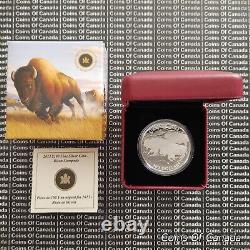 Pièce de monnaie en argent de 100 $ du Canada en 2013: Stampede American Bison Prairie Wind #coinsofcanada