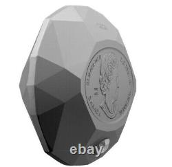 Pièce de monnaie en argent de 50 $ avec diamant Forevermark de 0,26 ct, taille ovale, édition limitée