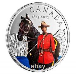 Pièce de monnaie en argent pur 9999, épreuve numismatique, de 1 once, commémorant le 150e anniversaire de la GRC, Canada 2023, avec un BONUS.