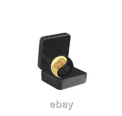 Pièce de monnaie en argent pur à 9999, plaquée d'or et de rhodium, représentant une loutre de mer, d'une valeur de 20 dollars canadiens, pour l'année 2022.