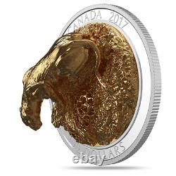 Pièce de monnaie en argent pur de 100 $ de 2017 représentant une sculpture de majestueux animaux canadiens : le couguar