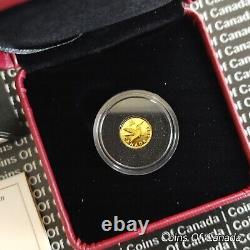 Pièce de monnaie en or fin 25 cents du Canada 2013 Colibri #monnaieducanada