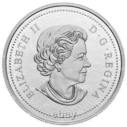 Pièce en argent de 5 onces commémorant le 10e anniversaire de la dernière pièce de cent de la Monnaie royale canadienne en 2022.