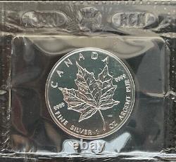 Rare! 1997 5 $ 1 oz. Feuille d'érable en argent pur 9999