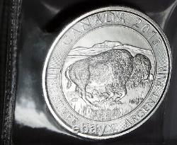 Reine Elizabeth 1,25 oz Troy. 9999 Argent fin 2015, Bison Buffalo, RCM Canada